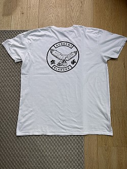 Academy Blancke Tee - 20 Euros White/Black/Red - Back